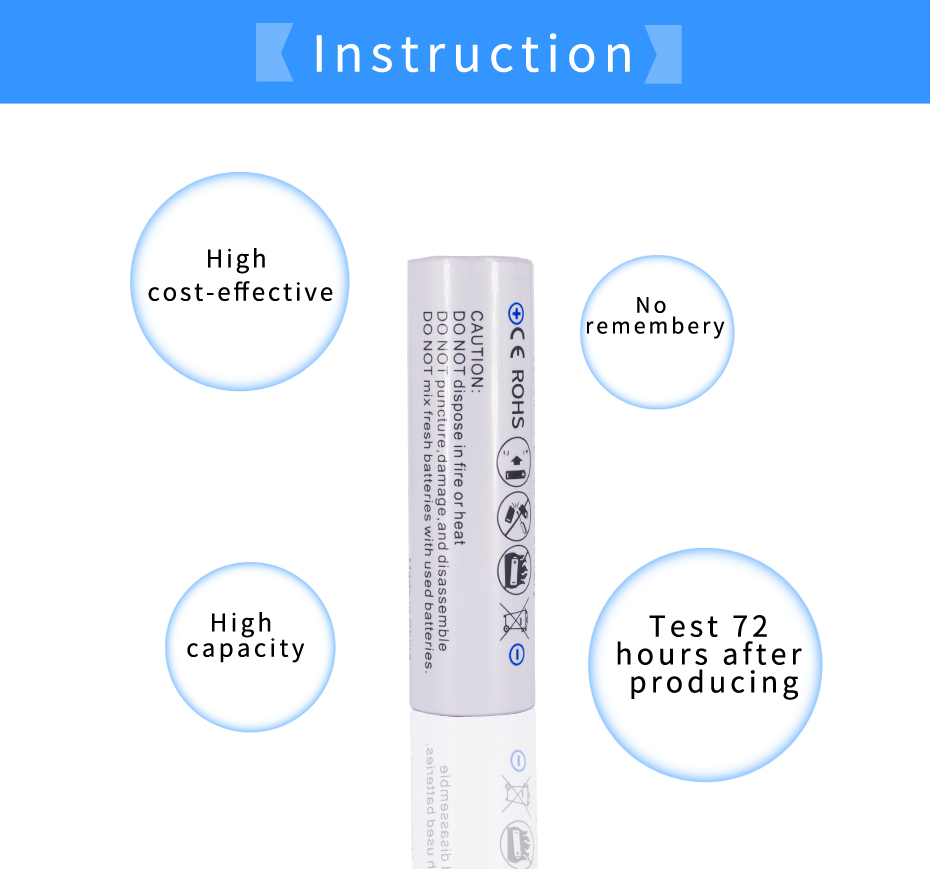 PALO 18650 Battery 3.7v 3200mah NCR18650 Lithium Li-ion Rechargeable Battery 18650 For Flashlight batteries(NO PCB)