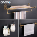 GAPPO Soap Dishes Towel Bars Robe Hooks Paper Holders Cup Tumbler Holders towel rails Toilet Brush wall mount Bath Hardware Sets