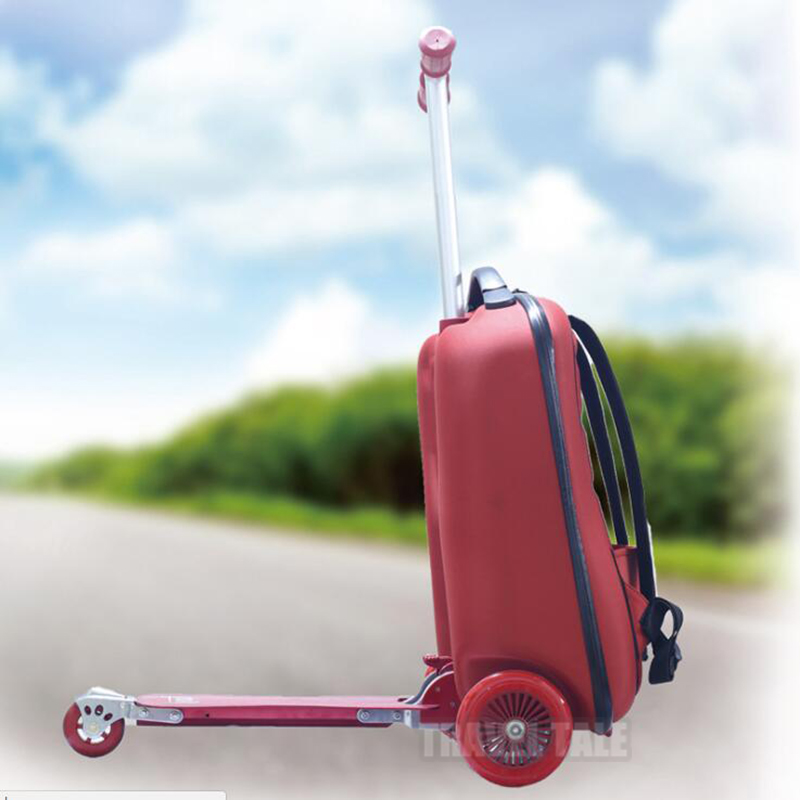 TRAVEL TALE teenager scooter travel suitcase eva scooter luggage trolley backpack on wheels