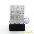 Bescon 12mm 6 Sided Dice 36 in Brick Box, 12mm Six Sided Die (36) Block of Dice, Translucent White with Pips