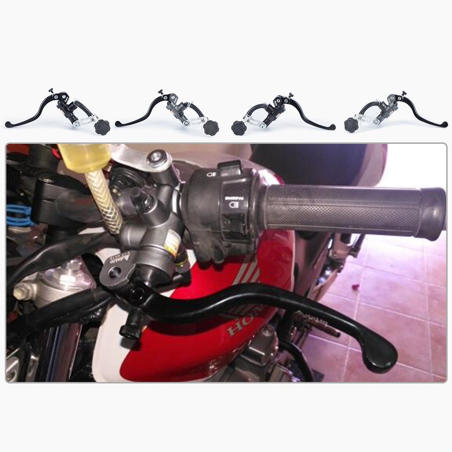 GT Motor - Universal 16mm 17.5mm 19mm Adelin motorcycle brake clutch pump master cylinder lever handle For Kawasaki