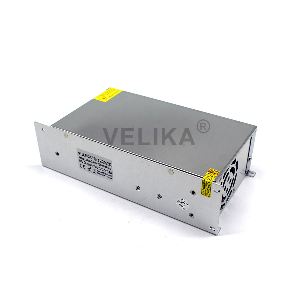 Universal DC70V 17.2A 1200W Switch Power Supply Source Transformer 110 220V AC DC 70V SMPS for Industry Mechanical Equipment CNC