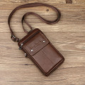 Men's Small Square High Quality Multi-Function Messenger Bag Genuine Leather Shoulder Bags Retro Business Single shoulder bag