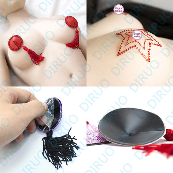 Body jewelry Nipple ring Round silicon Adhesive nipple stickers Covers sexy breast Bra Disposable Milk Paste Anti Emptied