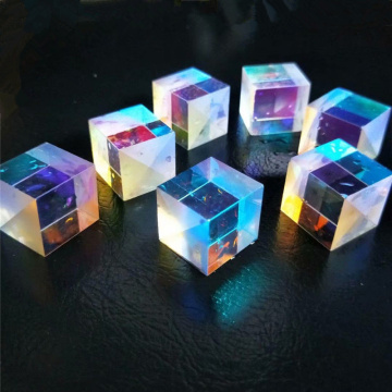 10 PCS 2.2X2.2X2.1cm Defective Cross Dichroic Prism RGB Combiner or Splitter X-Cube Prism for Home Decoration Physic Teaching