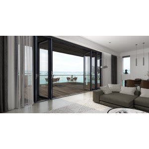 Bi-Fold Aluminum Doors Modern Patio Entrance