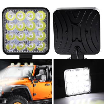 SALE 2Pcs 48W Square Bright LED Spotlight Work Light Car SUV Truck Driving Fog Lamp for Car Repairing Camping Hiking Fishing CSV