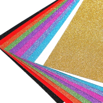 1/5PCs A4 Glitter Embossed Paper Colorful DIY Sewing Packaging Paper Card for Kindergarten Handmade Toys Bags Crafts Decoration