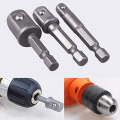 3pcs 1/4 3/8 1/2" Hex Power Drill Bit Driver Socket Bits Set Adapter Wrench Sleeve Extension Bar For Electric Screwdriver Bits
