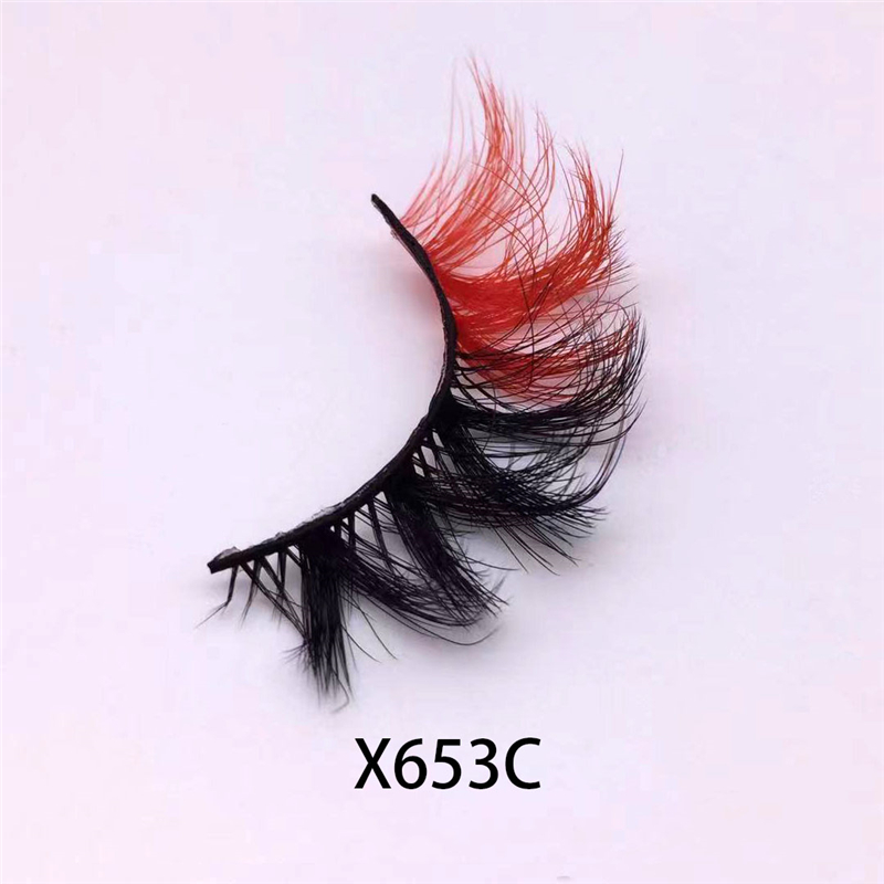 Orange Fake Lashes
