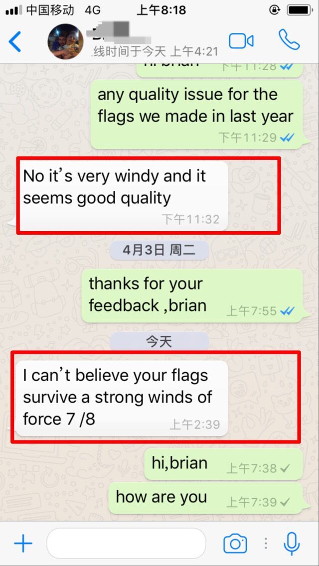 flying flag feedback