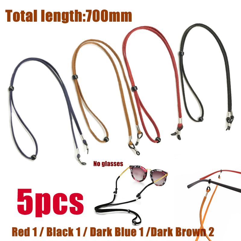 Set of 5 Sunglasses Strap Neck Cord Necklace Eyeglass Glasses Chain Reading Glasses String Sport Lanyard Holder