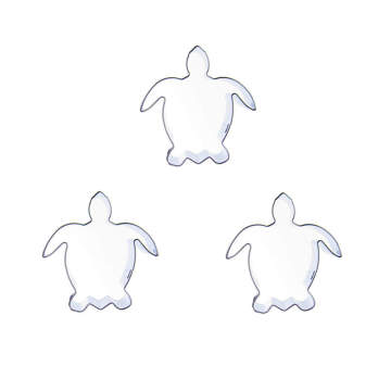 Baby turtles shape 3 piece cookie cutting molds, baking tools, cake decorating soft candy tools.