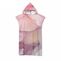 Quick Dry Beach Towel Microfiber Marble Print Changing Robe Poncho Surf Towel for Swimming Outdooor Bathrobe Wetsuit