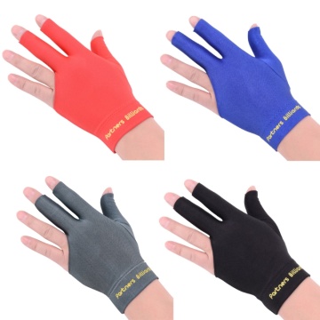 Billiards Three Fingers Glove Snooker Glove Special High Grade Fingerless Billiard Gloves Sports Equipment Free Size