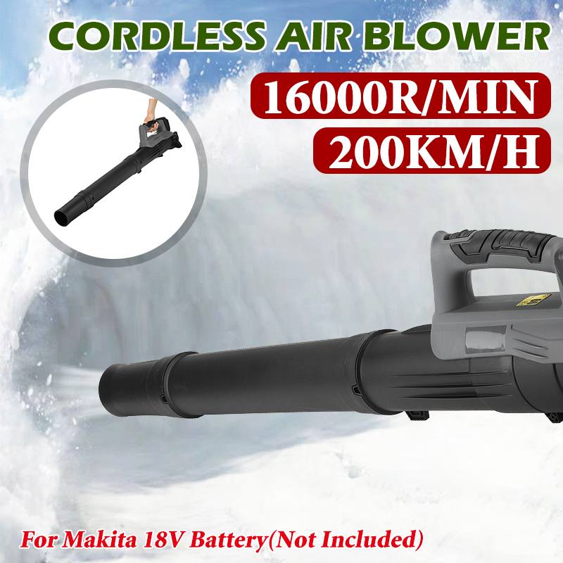 Industry Electric Air Blower Cordless Snow Blower Collector Dust Leaf Blowing Sweeper Garden Tools For Makita 18V Li-ion Battery