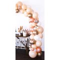 100Pcs Balloons Arch Kit Gold White Orange Gray Pastel Round Balloons for Wedding Bridal Shower Birthday Theme Party Event Decor