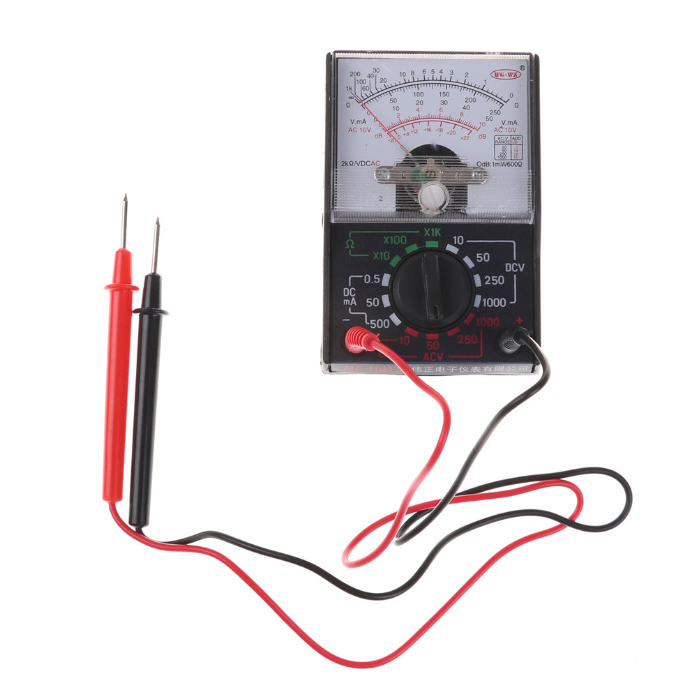 Analog Multimeter Tool DC/AC 1000V Voltmeter 250mA Ammeter 1K Resistance Meter 8.8*6.0*2.5cm/ 3.5*2.4*1.0 inch