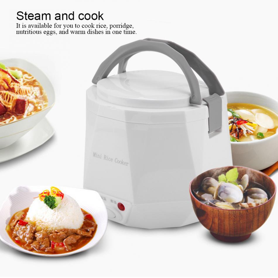 1.3L Portable rice cooker for car12V/24Vtruck/220Vhome Electric Mini cooking pot Multifunctional Electric Lunch Box for 2 person