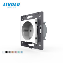 Livolo Socket DIY Parts, White Plastic Materials, EU standard, Function Key For EU Wall Socket, VL-C7-C1EU-11