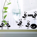 Small Ants Moving Glass Stickers Children Cartoon Romantic Wall Decal Stickers Mirror Window Stickers Home Decoration