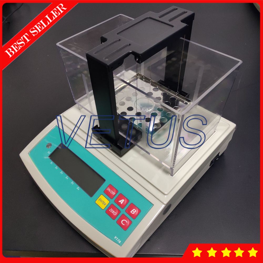 Digital Solid density meter Electronic Solid Rubber Plastic Granules Densitometer DE-120 Gravimeter Density Testing Equipment