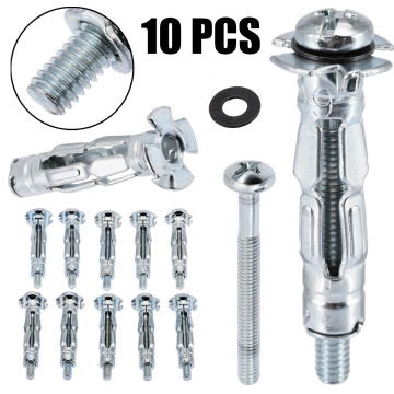 Hot Sale High Quality 10pcs M4X32 Hollow Wall Anchors Metal/Cavity/Plasterboard Plug/Fixing Screw