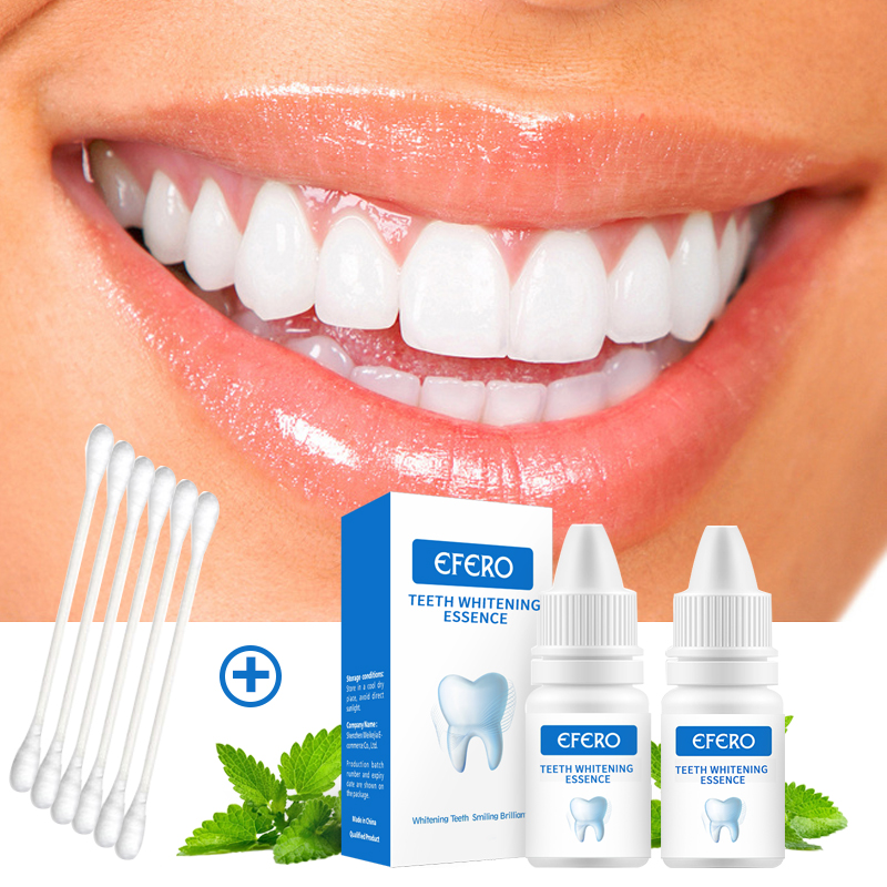 EFERO 2pcs Teeth Whitening Oral Hygiene Care Serum Clean Stains Plaque Tooth Bleaching Essence Whitening Serum Dental Products