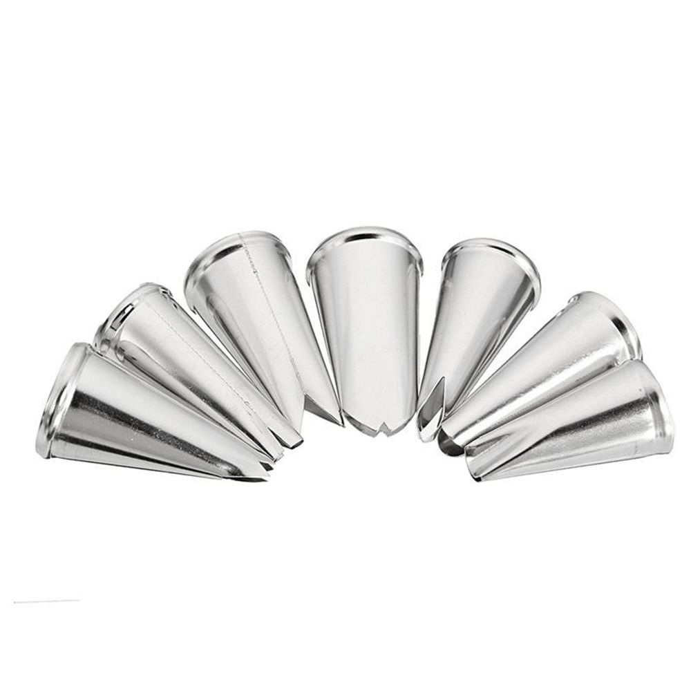7 Pcs/lot Decorating Tip Set Leaves Cream Metal Stainless Steel Icing Piping Nozzles Cake Decorating Cupcake Pastry Tools