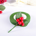 100pcs Artificial Red Berry Flower Red Pearl Berries Branch For Wedding Christmas Decoration Diy Gift Box Craft Flower