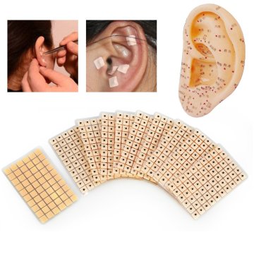 600Pcs Ear Seeds Refill Pack Disposable Ear Press Seeds Acupuncture Vaccaria Plaster Ear Massage Bean Auriculotherapy