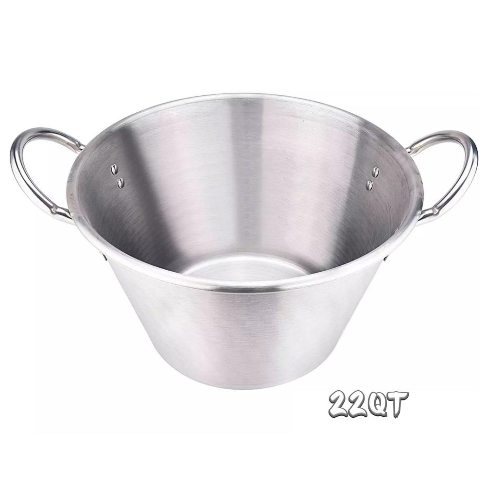 22Quart Heavy Duty Stainless Steel Large Cazo Comal