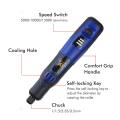 3 Speed Adjustable Cordless Electric Grinder Drill USB Charging Rotary Tool Engraving Pen With 110 /138/188Accessories