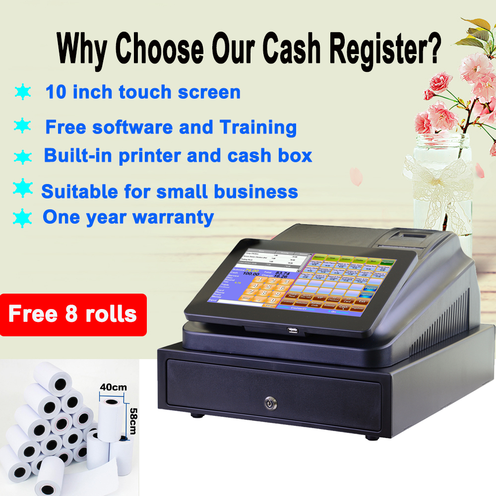 Free Software Training 10 inch Touch screen All in One POS Machine Suitable for Retail Restaurant Milktea Shop Cash Register