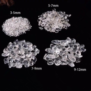 gemstones natural clear white quartz crystal tumbled stones minerals crystals garden aquarium decoration