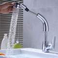 Pull Out Sprayer Kitchen Faucet Nozzle Kitchen Sink Dual Mode Hot Cold Sink Mixer Taps Deck Mounted Shower Faucet