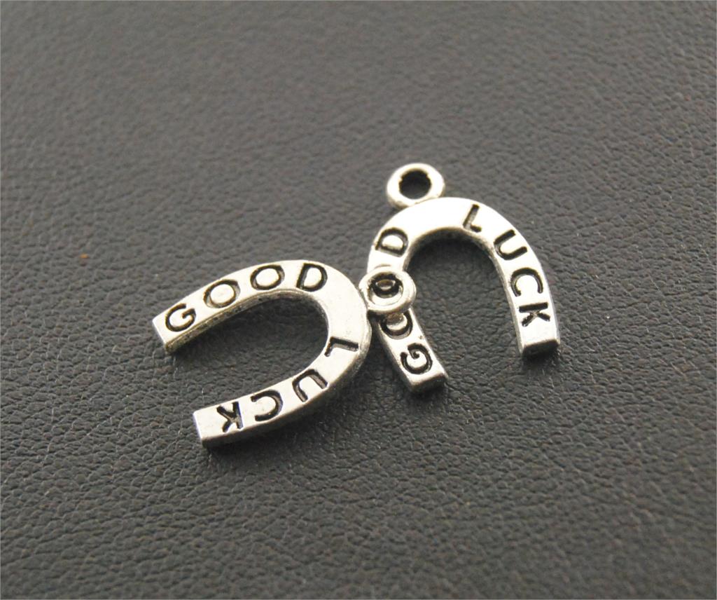 10 Pcs 18x12mm Silver Color Metal Good Luck Horseshoe Charm Lucky Fit Bracelets Necklance DIY Metal Jewelry Making A77