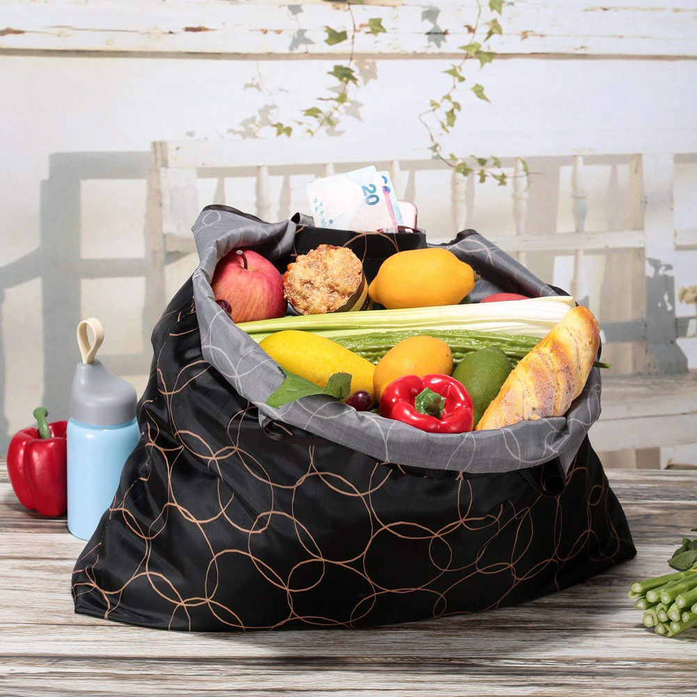 1PC Unisex Foldable Capacity Handy Shopping Bag Reusable Tote Pouch Recycle Storage Handbags Floral Colorful Sample Travel Bag