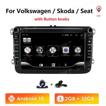 Poland stock Android 2Din For VW/Volkswagen/Golf/Polo/Tiguan/Passat/b7/b6/leon/Skoda/Octavia car Radio GPS Car Multimedia player