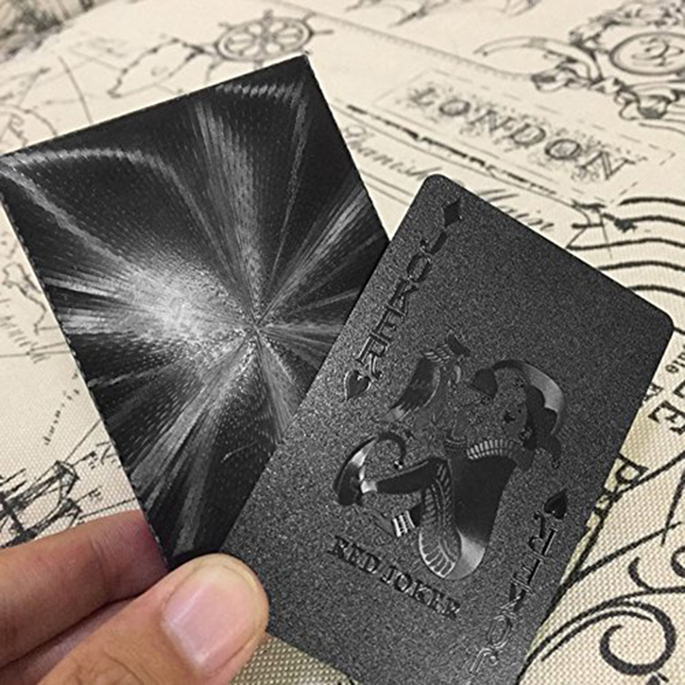 Waterproof Playing Cards Plastic Cards Collection Black Diamond Poker Cards Creative Gift Standard Playing Cards Poker