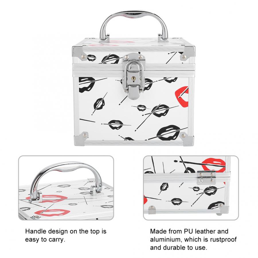 Professional Cosmetic Storage Box Portable Storage Jewelry Case Makeup Organizer Box Makeup Tool Kits Holder Makeup Container