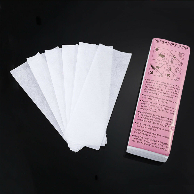 100Pcs Removal Non-woven Body Cloth Hair Remove Wax Paper Rolls High Quality Hair Removal Epilator Wax Strip Paper Roll