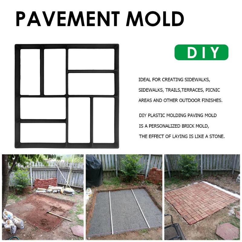 Concrete Molds Path Maker Mold DIY Reusable Concrete Paving Mold Cement Brick Mold Stone Garden Floor Road Pave Scraper Trowel