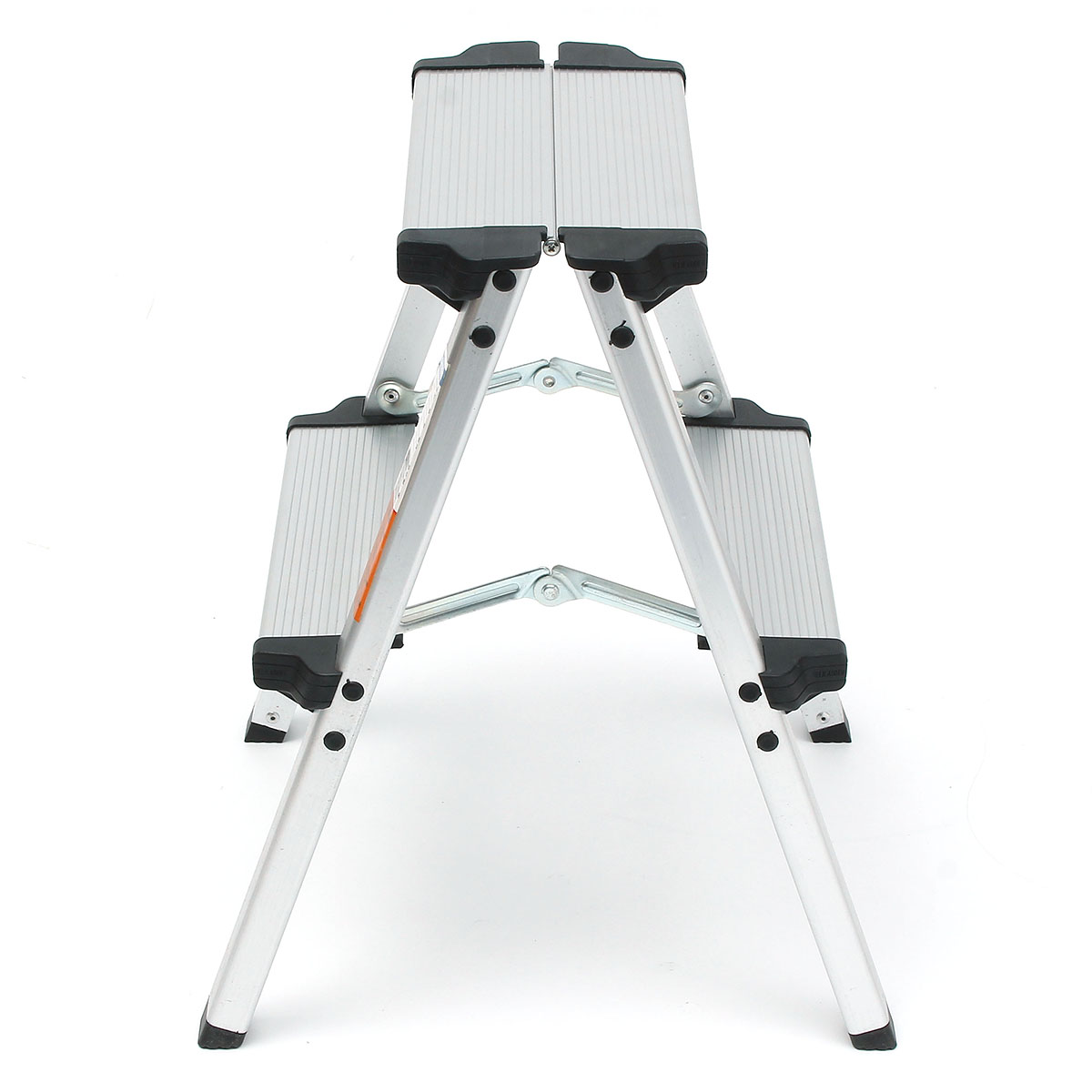 150KG Maximum Load 2 Step Stool Folding Ladder Anti Slip Safety Aluminium Ladder