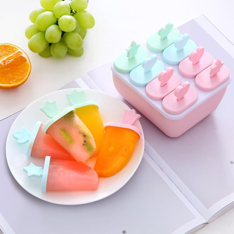 Lolly Mould Tray Pan Kitchen 6 Cell Frozen Ice Cube Molds Popsicle Maker DIY Ice Cream Tools Cooking Tools