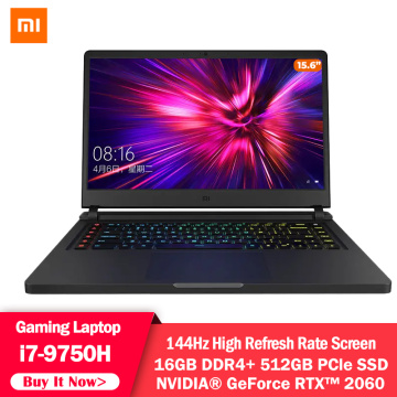 Original Xiaomi Mi Game Laptop 15.6 inch i7-9750H 16G DDR4 RTX2060 512G SSD Notebook 144HZ FHD Screen Windows 10 Gaming Computer