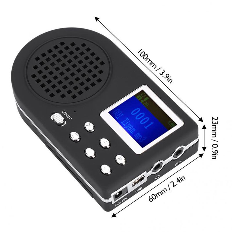 New-Outdoor Hunting Decoy Bird Caller MP3 Player Birds Loudspeak LCD Sn Remote Control with EU Plug