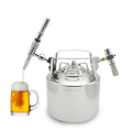 6L Stainless Steel Ball Lock Beer Keg Pressurized Growler for Craft Beer Dispenser System Home Beer Brewing With Metal Handles