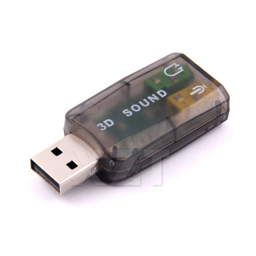 1pcs Hot Sale USB to 3D Audio USB External Sound Card Adapter 5.1 Channel Sound Professional Microphone 3.5mm connector