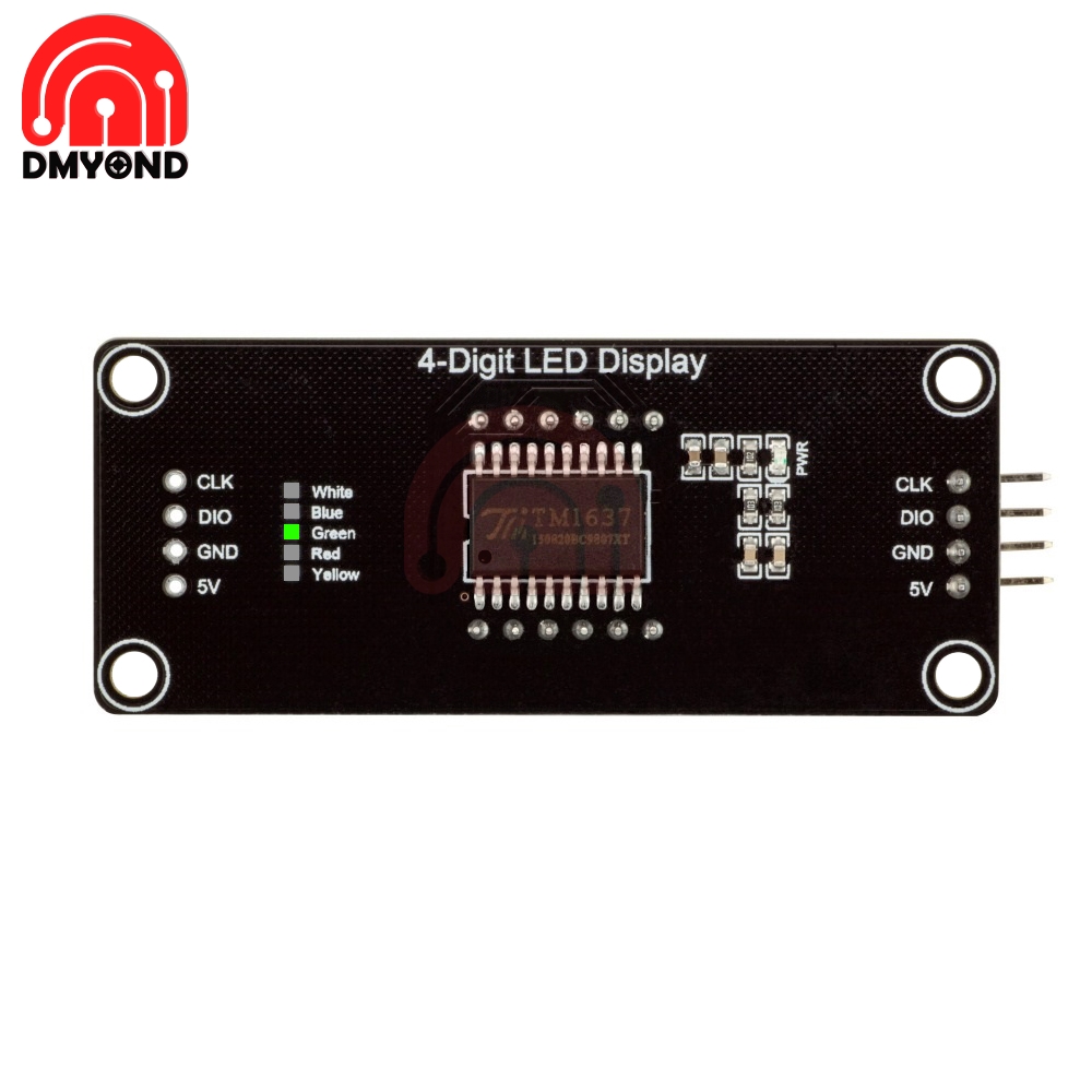 0.56" Digital 4-Digit LED Display Module 7 Segment Time Clock Display Tube Driver Board TM1637 4 Pin 5V GND CLK DIO LED Driver